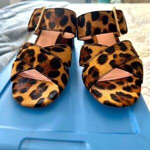 J Crew Heels in size 6.5 in Faux Leopard